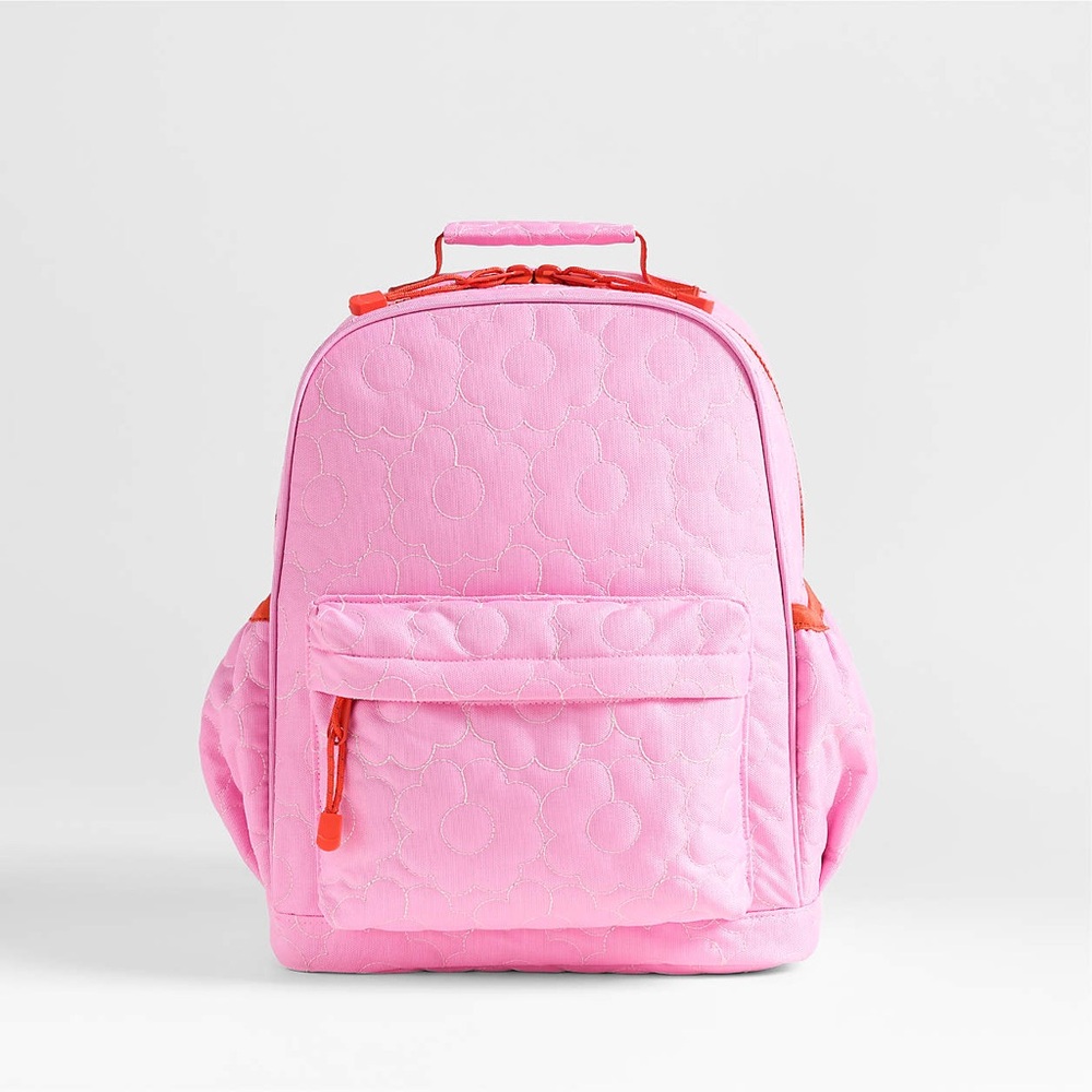 New with tags! Crate&Barrel Dreamer Quilted Pink Flower Medium Kids Backpack